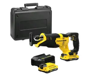 Stanley V20 SFMCS310D2K / Aku Mečová pila / 18V / 3.200 z-min / Zdvih 28 mm / 2x 2.0Ah