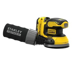 Stanley V20 SFMCW220D1S / Aku Excentrická bruska / 18V / Průměr 125 mm / 12.000 ot-min / 1x 2.0Ah