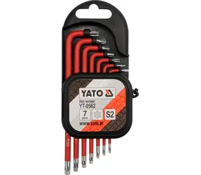 YATO YT-0562 / Sada klíčů TORX s otvorem 7 ks