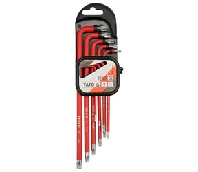 YATO YT-0563 / Sada klíčů TORX s otvorem 9 ks delší