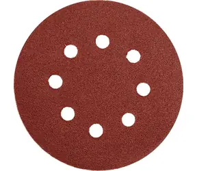 YATO YT-83438 / Brusný papír s otvory / Průměr 125 mm / Zrnitost 220 / Suchý zip / 5 ks