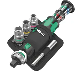 WERA 8009 Zyklop Pocket Set 2 / Bitový šroubovák / 1/4" a 3/8"