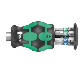 WERA Kraftform Kompakt Stubby Magazine 3 / Šroubovák s držákem bitů / 7 bitů