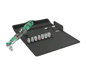 WERA Safe-Torque A1 Set 1 / Momentový klíč s přepínací ráčnou / 1/4" / 2 až 12 Nm  / 8 ořechů