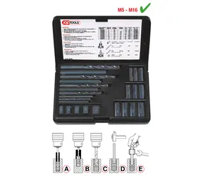 KS Tools Souprava k vysoustružení závitů / 25 dílů / profily M5 až M16
