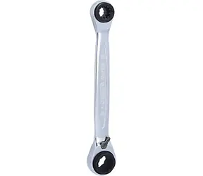 KS Tools Ráčnový dvojitý očkový klíč GEARplus 4 v 1 / 10x19/13x17mm