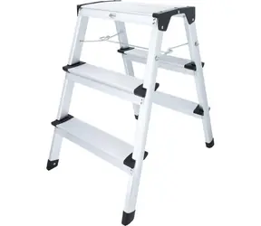 KS Tools Štafle s hliníkovými příčkami / 60 cm / nosnost 150 kg 