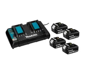 Makita 199483-0 / Akumulátor a nabíječka BL 1850B + DC18RD / 18V / 4x 5.0Ah / Li-Ion