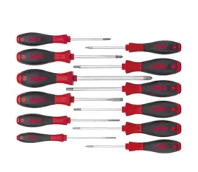 Wiha 41002 Sada šroubováků SoftFinish 12 ks / Phillips / Ploché / Pozidriv / TORX