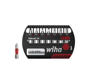 Wiha 42137 Sada bitů BitBuddy bit TY 29 mm / Phillips / Pozidriv / TORX / 7 bitů + magnetický držák