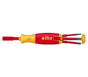 Wiha 38612 Šroubovák se zásobníkem nástavců LiftUp electric / 6x slimBit nástavec / Plochý / Phillips