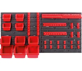 Kistenberg Závěsný systém ORDERLINE (10 boxů) červená / 22 držáků / 800 x 165 x 400 mm