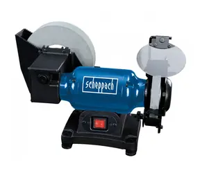 Scheppach BG 200 W / Bruska / mokré a suché broušení / 250W / 150x20mm + 200x40mm kotouč / 230V