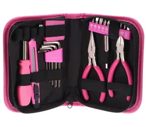 SIXTOL HOME PINK 26 / Sada nářadí / uhlíková ocel / 26ks