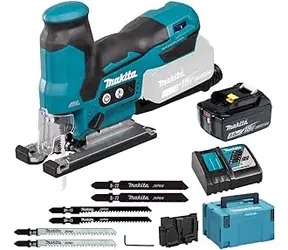 Makita DJV185RF1J / Aku Přímočará pila / 18V / Délka zdvihu 23 mm / 3.000 z-min / bez Aku