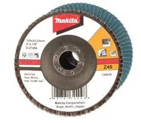 Makita D-27486 / brusný lamelový kotouč na kov 125 mm K40