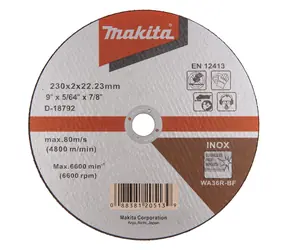 Makita D-18792 Řezný a brusný kotouč na kov 230 x 2 x 22.23 mm