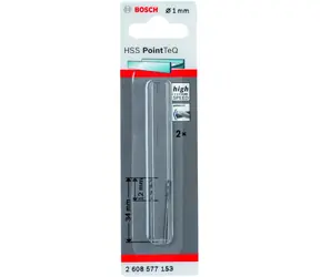 BOSCH HSS PointTeQ 2608577153 / Spirálový vrták / 1.0 x 12 mm / 2 ks