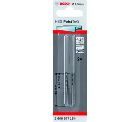 BOSCH HSS PointTeQ 2608577154 / Spirálový vrták / 1.5 x 18 mm / 2 ks