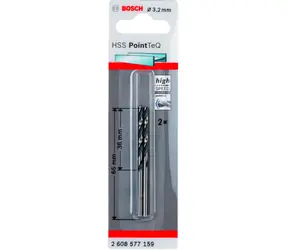 BOSCH HSS PointTeQ 2608577159 / Spirálový vrták / 3.2 x 36 mm / 2 ks