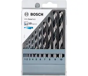 BOSCH HSS PointTeQ 2608577348 / Sada spirálových vrtáků / 10 ks