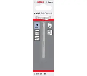 BOSCH 2608587157 / Vrták na dlaždice CYL-9 / Rozměry 3.0 x 70 mm