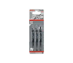 BOSCH 2608630560 / Pilový plátek do kmitací pily T 144 D / HCS / délka: 100 mm / Rozteč zubů: 4.0-5.2 mm / 3ks