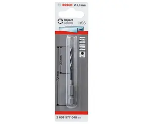 BOSCH HSS Impact 2608577048 / Spirálový vrták / 3 x 33 mm / 1 ks