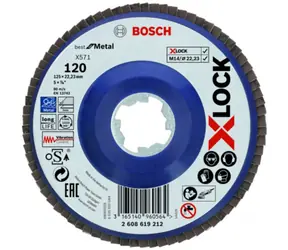 BOSCH X571 Best for Metal 2608619212 / Lamelový brusný kotouč / Zrnitost 120 / 125x22.23mm
