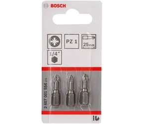 BOSCH 2607001554 / Extra-Hard sada bitů PZ1 25 mm 3 ks