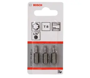 BOSCH 2607001601 / Extra-Hard bit T8 25 mm 3 ks