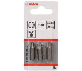 BOSCH 2607001625 / Extra-Hard sada bitů T40 25 mm 3 ks