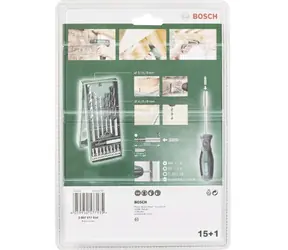 BOSCH 2607017654 / Mini X-Line Sada vrtáků a bitů / 16 ks