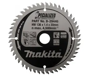 Makita B-29474 / Pilový kotouč na lamino / 216 x 30mm / 72 zubů
