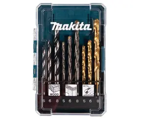 Makita D-71962 Sada vrtáků do kovu & dřeva & zdiva (9ks) / 5 & 6 & 8 mm