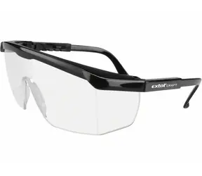 EXTOL-CRAFT Brýle ochranné čiré (EX97301) / nastavitelná délka nožiček / zorník třídy F proti oděru 