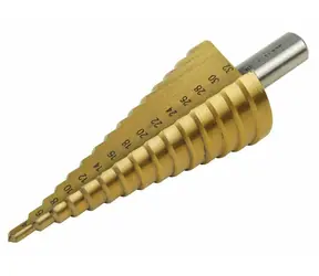 EXTOL-CRAFT Vrták stupňovitý 4-32mm / stupňování po 2mm / 15 otvorů / stopka 10 mm