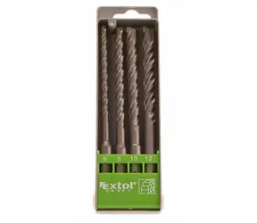 EXTOL-CRAFT Vrtáky SDS PLUS příklepové do betonu - sada 4ks / 6-12mm
