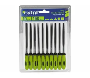EXTOL-CRAFT Pilníky jehlové s plastovou rukojetí 150mm 10ks