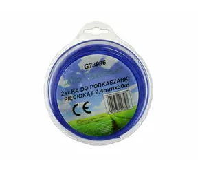 GEKO Struna do sekačky modrá 2.4mm 30m / hvězdicový profil / nylon 