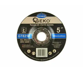 GEKO G78218 / Brusný kotouč na kov / 125 x 6 x 22.2 mm 
