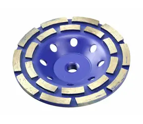 GEKO G00376 / Brusný kotouč hrnkový diamantový dvouřadý / 125 x 5 mm / M14