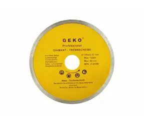 GEKO G00241 / Řezný kotouč diamantový celoobvodový / 125 x 8 x 22.2 mm