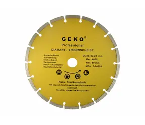 GEKO G00253 / Řezný kotouč diamantový segmentový / 230 x 8 x 22.2 mm