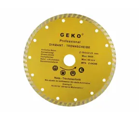 GEKO G00262 / Řezný kotouč diamantový Turbo / 180 x 8 x 22.2 mm