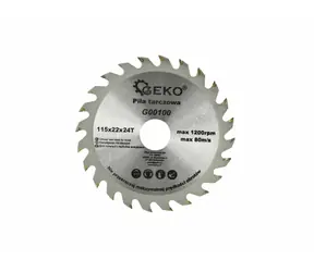GEKO G00100 / Pilový kotouč vidiový / 115 x 22 mm / 24T