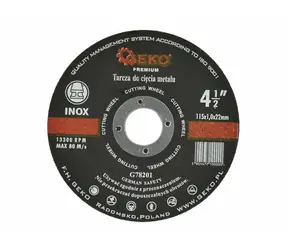 GEKO G78201 / Řezný kotouč na kov / 115 x 1 x 22.2 mm