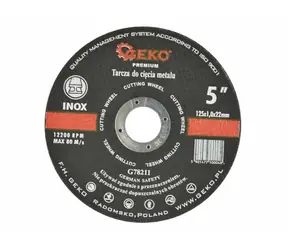 GEKO G78211 / Řezný kotouč na kov / 125 x 1 x 22.2 mm