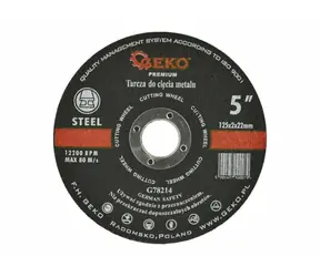 GEKO G78213 / Řezný kotouč na kov / 125 x 1.6 x 22.2 mm