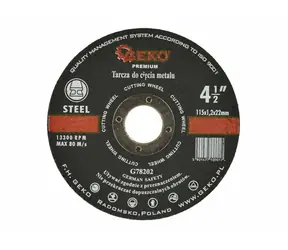GEKO G78202 / Řezný kotouč na kov & ocel / 115 x 1.2 x 22.2 mm